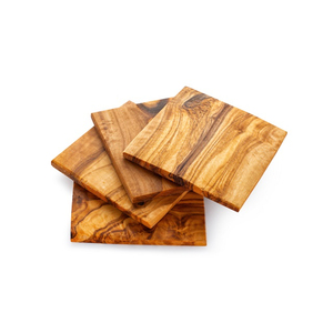 Premium Mango Wood <b>Coaster</b> <b>Set</b> With Brass Inlay Geometric Patterns Modern Round Decorative Drink <b>Coasters</b> For Home And Office - Product Image 5