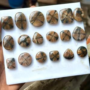 MAHNAJ GEMS Wholesale Natural Chiastolite Pear Cut Mixed Shapes Polished Crystals 3-5mm for Healing Jewelry Making Loose Price - Product Image 2