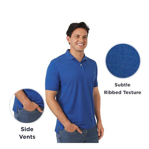 เสื้อโปโลชายสีน้ำเงิน แขนสั้น แบบลำลอง ผ้าระบายอากาศ รับทำโลโก้ตามสั่ง OEM ODM - Product Image 6