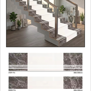 1200x300mm 1200x200mm Porcelain Step Riser <b>Tiles</b>-11mm/20mm Matte Anti-Slip Carrara Marble Look Exterior <b>Tiles</b> for Luxury - Product Image 1