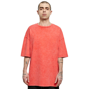 เสื้อยืดคอตตอน 100% ทรงวินเทจ ล้างสีแบบแอซิดวอช สกรีนโลโก้ตามสั่ง ไซส์ใหญ่ ใส่ได้ทั้งชายหญิง เนื้อผ้าเจอร์ซีย์ กันยับ แห้งเร็ว แขนสั้น - Product Image 1