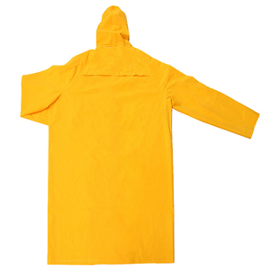 Impermeable con Capucha Amarillo Brillante, Manga Larga con Bolsillos, Unisex, Ropa de Exterior para Adultos - Product Image 4