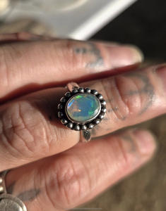 Oval Amethyst Bezel Setting Sterling <b>Silver</b> Handmade Artisan Vintage Inspired <b>Boho</b> Chic Elegant Women's <b>Ring</b> for Party Wear - Product Image 2