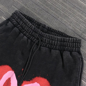 100% Cotton Custom Design & Logo Track Pants Men High Quality Blank Flare Men's Trouser Streetwear <b>Stacked</b> Sweatpants Whole Sale - Product Image 5