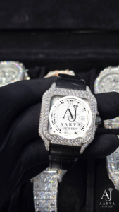 AARVA JEWELS นาฬิกาเซรามิกทรงสี่เหลี่ยมหรูหราโบราณสำหรับผู้หญิง ตัวเรือนสแตนเลส สายหนัง ระบบอนาล็อก กลไกอัตโนมัติ คริสตัลแซฟไฟร์ - Product Image 4