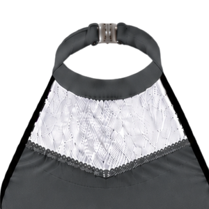 Haut court de cheerleading sans manches noir, blanc et gris pour femmes et filles – Idéal pour l'entraînement sportif et les uniformes d'équipe - Product Image 6