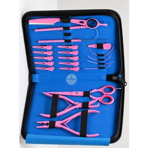 High Quality Stainless Steel Micro Bead Hair Extension <b>Pliers</b> <b>Set</b> Black Gold-Sustainable Reusable Hair Extension Tools Kit - Product Image 2