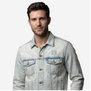 Chaqueta de Mezclilla de Invierno para Hombre, Talla Regular, de Alta Calidad, con Logotipo Personalizado en la Parte Delantera, Transpirable y de Secado Rápido, Estilo Casual - Product Image 1