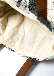 Bolso Tote de Rafia Hecho a Mano para Mujer, Tendencia 2026, con Asa de Cuero, Ecológico, para Playa, Viajes y Compras de Verano - Product Image 4