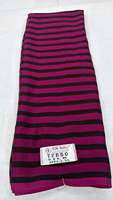 Tissu en mousseline de georgette rayé rose et noir imprimé numériquement sur mesure pour robes et vêtements féminins, idéal pour les robes et les krutis pour femmes.