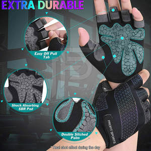 Best Price High Quality Unisex Gym <b>Gloves</b> Anti-Slip Polyester Leather Fitness <b>Training</b> <b>Weight</b> Lifting Wrist Support Sports - Product Image 4