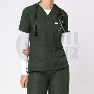 Conjunto de Uniformes Médicos Unisex, Uniforme de Enfermera, Top con Cuello en V, Pantalones, Ropa de Trabajo para Hospital, Clínica, Servicios de Salud, Tela Transpirable y Antibacteriana - Product Image 2