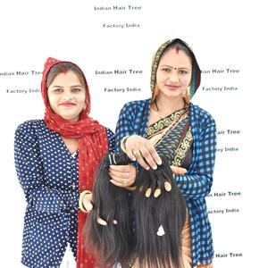 Extensiones de Cabello Humano 100% Virgen Indio, Color Natural, Cutícula Alineada, Liso, Doble Trama, Venta al Por Mayor - Product Image 4