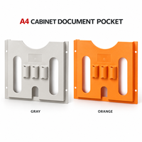 Pochette de document A4 pour armoire électrique, support manuel auto-adhésif 3M pour porte d'armoire de commande, en ABS haute résistance