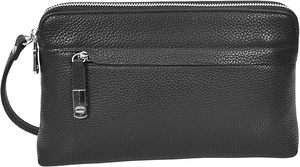 Fazmax Corporation Black Leather <b>Zip</b> Around <b>Wallet</b> with Dual Zippers and Wrist Strap Model A33 - Product Image 3