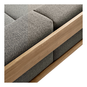 Ensemble de canapés contemporains en bois – Canapé de salon fait main avec coussins moelleux et structure robuste pour salle à manger, maison, hôtel - Product Image 6