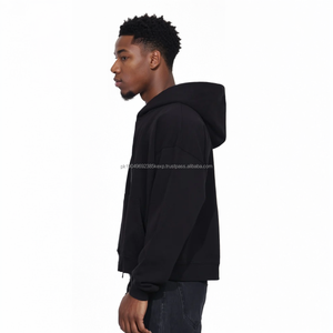 Sweat à capuche uni et épais 500400gsm boxy Blank Sweat à capuche personnalisé en coton pour hommes Fabricant de sweat à capuche zippé épais - Product Image 4