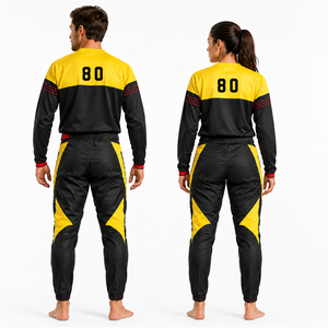 ชุดเสื้อเจอร์ซีย์และกางเกงมอเตอร์ครอสสีเหลืองดำแบบกำหนดเอง ปี 2026 สำหรับผู้ชายและผู้หญิง ชุดแข่งรถออฟโรด MX ระบายอากาศได้ดี ชุดขี่มอเตอร์ไซค์วิบาก - Product Image 2