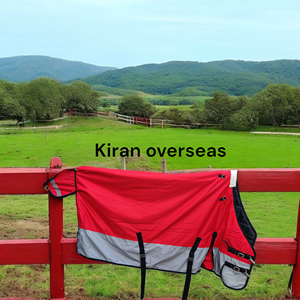 Couverture de protection imperméable rouge 600D pour chevaux, avec rembourrage 220 GSM, fermeture à boucle, lavable en machine, en tissu Ripstop et cuir. - Product Image 2