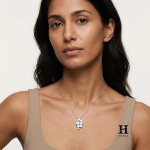 Luxury Multi-Stone Baguette Pendant Necklace 925 Sterling <b>Silver</b> Cluster Statement Pendant for Women Elegant Wedding Jewelry - Product Image 1