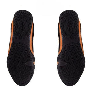 High Top Boxing <b>Shoes</b> Leather Breathable Lace Up For Adults Martial Arts Training Gear Brown Black - Product Image 2