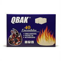 Allume-feu à l'alcool QBAK, 40 pièces par boîte, pour barbecue et feu de camp