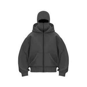 เสื้อฮู้ดผู้ชายผ้าฝ้ายฟลีซ 100% ระบายอากาศได้ดี ขายส่งทุกขนาด คอลเลคชั่นฤดูหนาว ปิดหน้าแบบนินจา เสื้อสวมหัว - Product Image 5