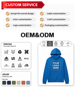 OEM Sweat à capuche zippé streetwear d'hiver, avec patch brodé appliqué, délavé à l'acide, effet soleil, effet usé, coupe carrée, court, oversize, 100% - Product Image 4