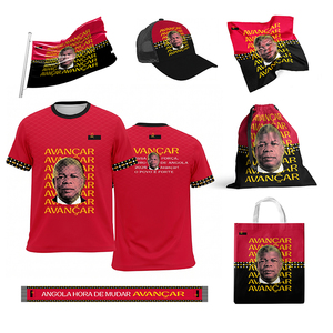 Ensemble d'articles de campagne électorale Angola personnalisés avec logo imprimé : chemise, casquette, écharpe, drapeau et sac – Tenue d'équipe politique, uniforme de rallye - Product Image 1