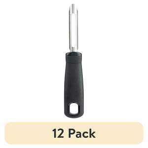 Paquet de 12 éplucheurs de fruits et légumes en acier inoxydable noir de 6 po - Product Image 1