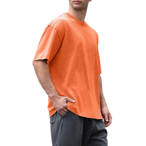 T-shirt léger en tissu coupe classique pour femme, délavé à l'acide, respirant et à séchage rapide, également disponible pour homme - Product Image 3