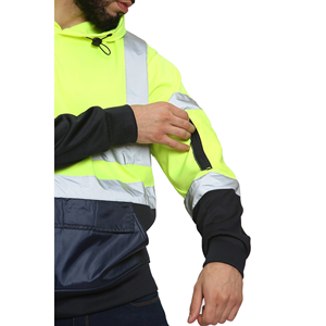 Sudadera con capucha de alta visibilidad para hombre, reflectante, de seguridad, ropa de trabajo, personalizada, OEM, marca privada, proveedor de fábrica para hombres - Product Image 5
