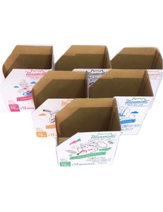 Boîtes à fentes personnalisables en carton ivoire I350, écologiques, en matériaux recyclés, pour l'expédition alimentaire, avec logo personnalisé, pour transport aérien et maritime, vente en gros - Product Image 2