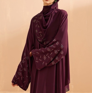 Abaya Saudí Tradicional Islámica de Alta Calidad para Mujer, Diseño Dubai, Primavera, Poliéster Transpirable, Largo hasta el Tobillo, Corte Musulmán - Product Image 6