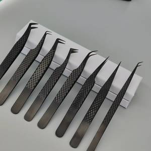 Juego de Pinzas para Pestañas de Acero Inoxidable Quirúrgico MORJE, Punta Suave, Herramientas Profesionales de Maquillaje - Product Image 4
