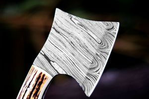 Cuchillo compacto multiusos hecho a mano con hoja de acero estampado y mango estilo asta de ciervo, proveedor mayorista OEM ODM para uso exterior - Product Image 6