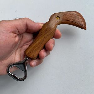 Custom Logo Engraved Blank Magnetic Round Wood Bottle <b>Opener</b> Magnet Wooden Bottle <b>Opener</b> With Magnet - Product Image 6