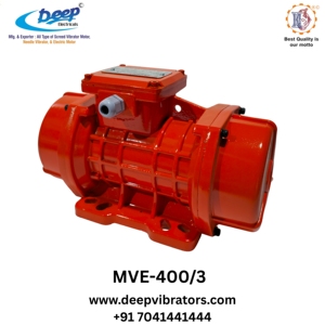 มอเตอร์สั่นสะเทือนอุตสาหกรรม MVE 400/3 สามเฟส 3000 รอบต่อนาที IP66 กันน้ำ แรงเหวี่ยง 4000N อุปกรณ์ขับเคลื่อนไฟฟ้าสีแดง - Product Image 3