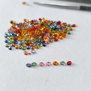 Piedras sueltas de zafiro múltiple de 6mm X 8mm naturales certificadas Piedra preciosa exclusiva de corte ovalado facetado a precio mayorista del fabricante - Product Image 2