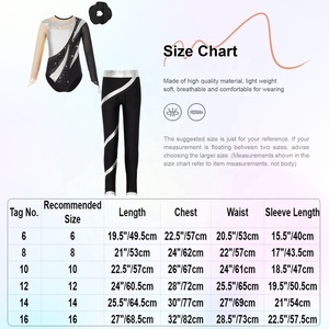 Conjunto de Danza Contemporánea para Niñas de 6 a 16 Años, Leotardo con Pantalones para Patinaje, Gimnasia, Actuaciones en Escenario, Entrenamiento y Competencia - Product Image 6