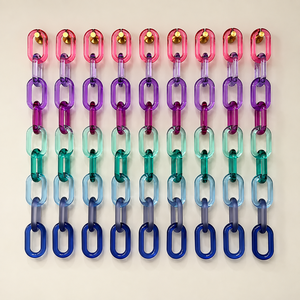Colorful Large Transparent Epoxy Resin Chain Links Wall Hanging Decor Modern Diwali DIY Projects Angel <b>Room</b> <b>Divider</b> <b>Curtain</b> - Product Image 1