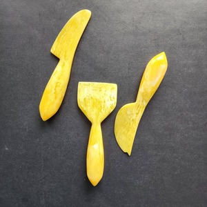 Resin <b>Cheese</b> Knife Fork <b>Set</b> Shiny Flat Handle Stylish Design Durable Dishwasher & Microwave Safe Food Contact Safe - Product Image 4