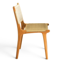 Chaises de salle à manger de patio en teck scandinave Japandi, résistantes aux intempéries, écologiques, design minimaliste en corde, bois massif, pour villas et complexes hôteliers