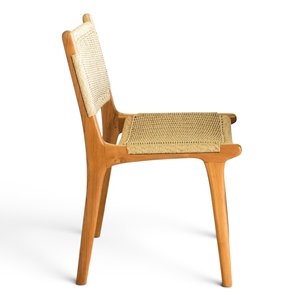 Japandi Scandinavian Teak Wood Patio <b>Chair</b> Minimalist Rope Outdoor Dining <b>Chairs</b> Solid Wooden <b>Garden</b> <b>Chair</b> for Restaurant Hotel - Product Image 4