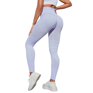 Leggings de yoga unisexe pour femme, longueur intégrale, taille mi-haute élastique, séchage rapide, respirants, mélange Spandex/Nylon, avec poches découpées - Product Image 5