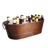 Grand seau à glace en acier inoxydable pour boissons, bière et vin, artisanat vierge écologique certifié CE, minimaliste à la mode, comprend