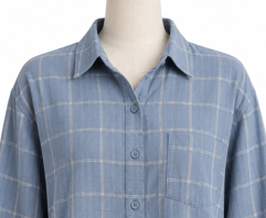 Camisa de Seda 100% para Mujer, Lisa, con Mangas Largas, Bolsillo en el Pecho, Corte Regular, Blusa con Botones para Oficina, Uso Diario, Estilo Vintage, para Todas las Temporadas - Product Image 3