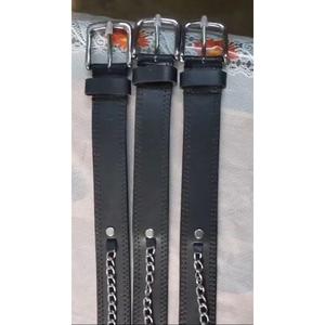 Ceintures en cuir véritable faites à la main, boucle en acier élégante, ceintures pour hommes, résistantes, imperméables, prix de gros - Product Image 2