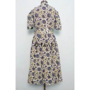 <b>Women's</b> <b>dress</b> Girls Sweet Natural Casual <b>Dresses</b> Elegant Floral Print V-Neck Midi Length Ready-Made Office casual wear - Product Image 6