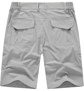 Shorts décontractés pour hommes en molleton 100 % coton, coupe classique, taille haute élastique, brodés, anti-plis, multi-poches, couleur et logo personnalisables - Product Image 2